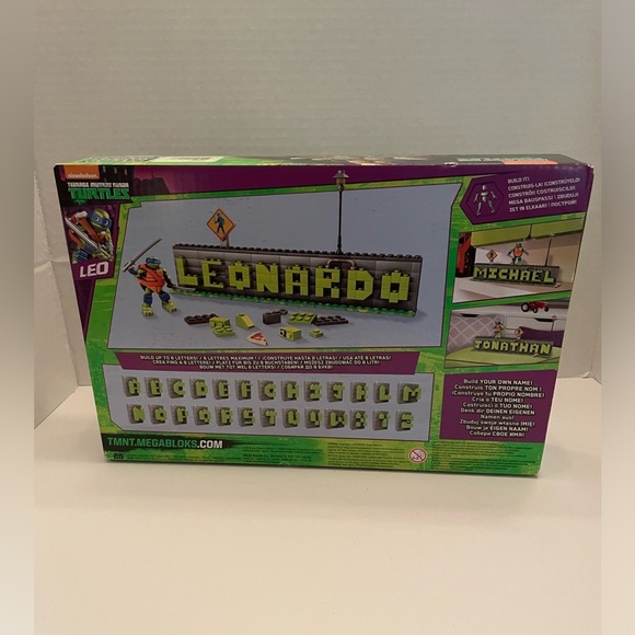 BUILD YOUR OWN NAME MEGA BLOKS Leo/Leonardo Teenage Mutant Ninja Turtles 233pc - Picture 4 of 4